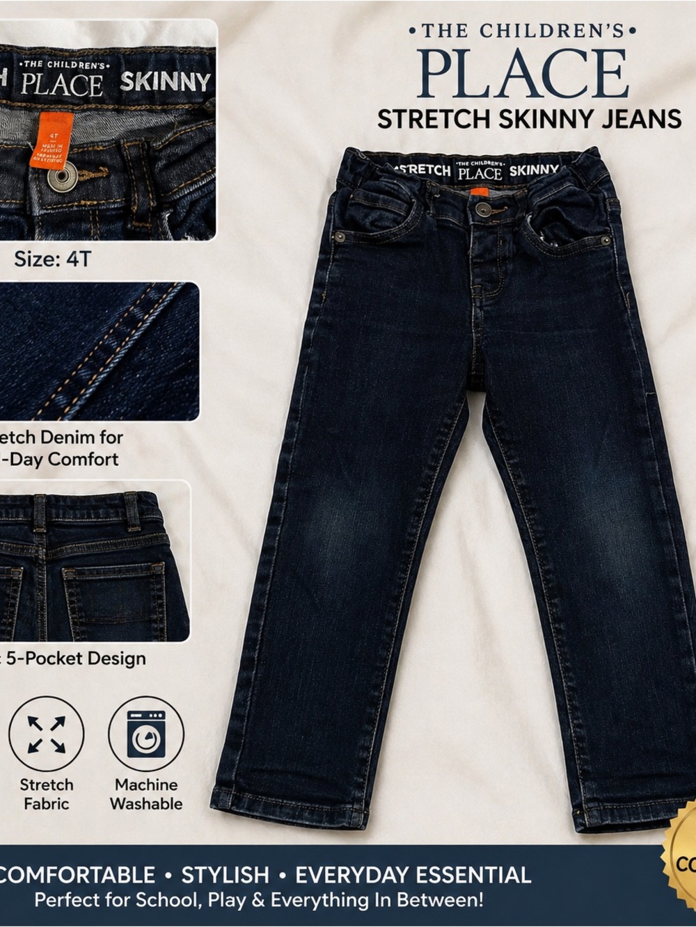 The Children's Place Dark Blue Stretch Skinny Jeans